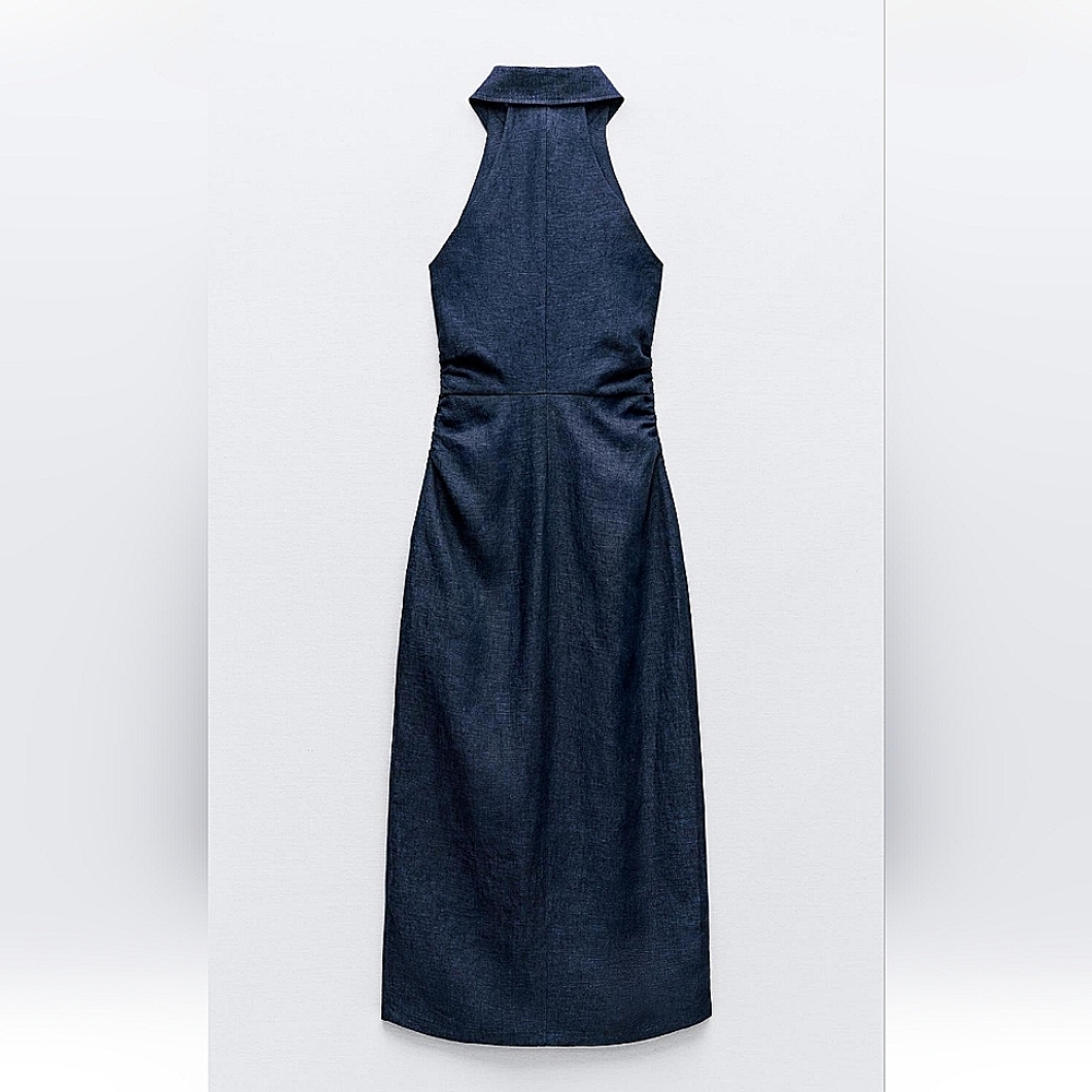 🛑SOLD🛑ZARA TAILORED 💯% LINEN SHIRT DRESS ✨️SIZE M✨️ - Picture 3 of 6